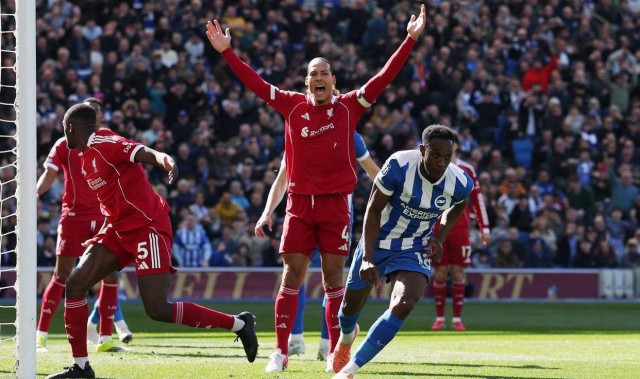 布莱顿2-1力克利物浦，赛后评分揭晓：维尔贝克荣膺全场最佳